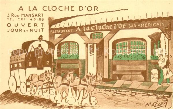 Paris 75 A la Cloche d_Or Restaurant Bar Künstle