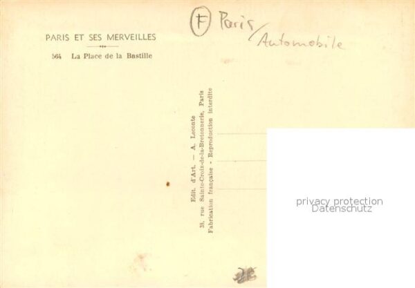 Paris 75 Place de la Bastille Colonne de Juillet – Bild 2