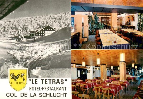 Col de la Schlucht Le Tetras Hotel Restaurant en hiver