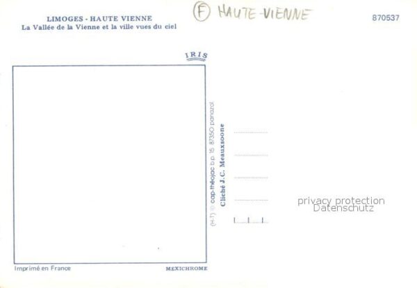 Limoges 87 Vallee de la Vienne et la ville vues du – Bild 2