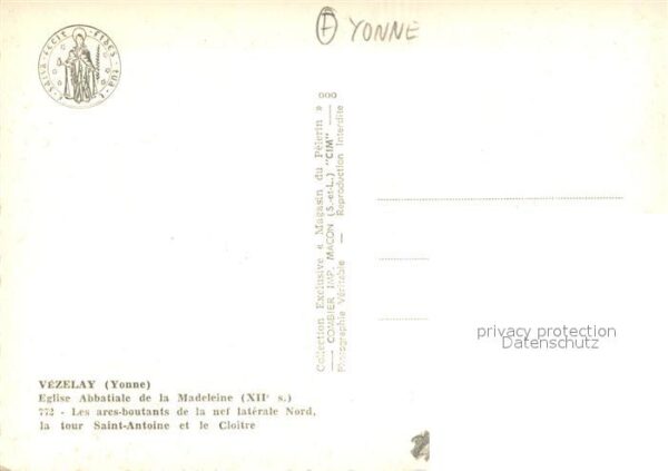 Vezelay Eglise Abbatiale de la Madeleine XIIe s – Bild 2