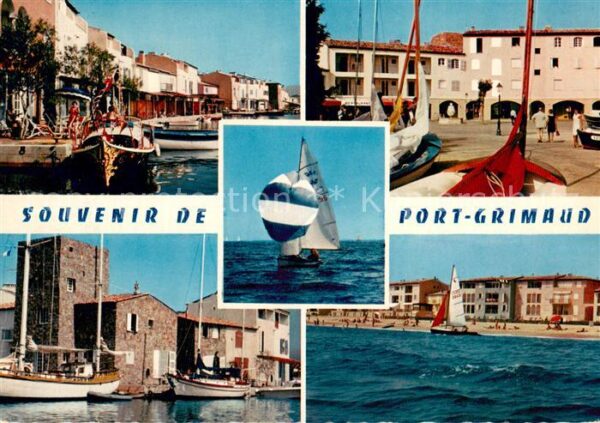 Port Grimaud Vues d_ensemble Port Voiliers Plage