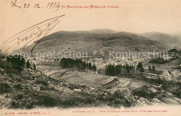 Saint-Maurice-sur-Moselle Vue Generale prise de la Tête des Feuil