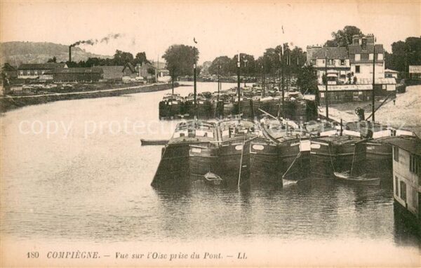 Compiegne 60 Vue sur l'Oise prise du port