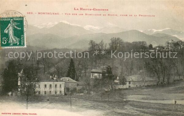 Montrejeau Haute-Garonne Vue sur les Montagnes de Nistos Prise d