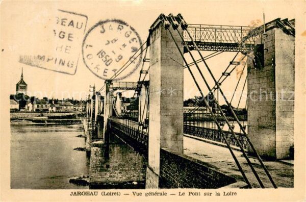 Jargeau Loiret Vue generale Le Pont sur la Loire