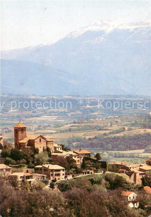 Vinsobres Vue panoramique du village et Mont Vent