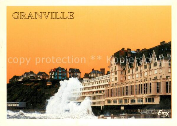 Granville Manche Coup de mer sur le Plat Gousset Centre