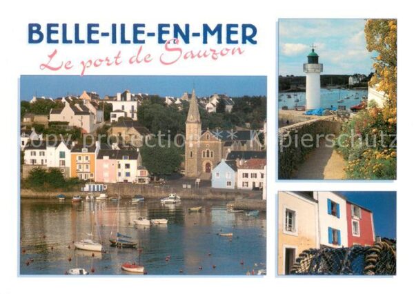 Belle-Ile-en-Mer Port de Sauzon et le phare