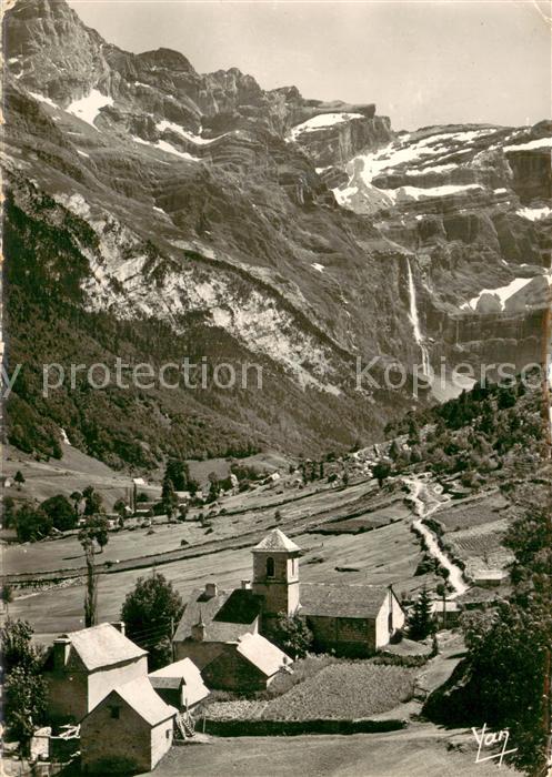 Gavarnie Hautes-Pyrenees L Eglise Le Chamin d Espange Le Cirque