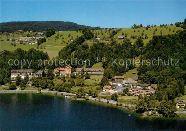 Oberaegeri Ober-Aegeri ZG Fliegeraufnahme Kurhaus Ländli m. See