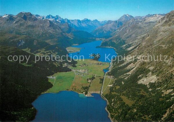 Sils Engadin Graubuenden Silvaplanersee u. Silsersee
