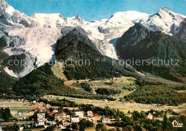 Les Bossons Vue generale et massif du Mont Blanc Gl