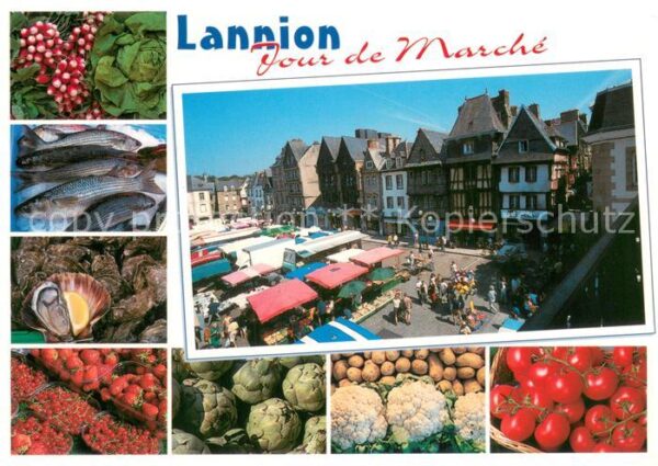Lannion Jour de Marche sur la place du centre