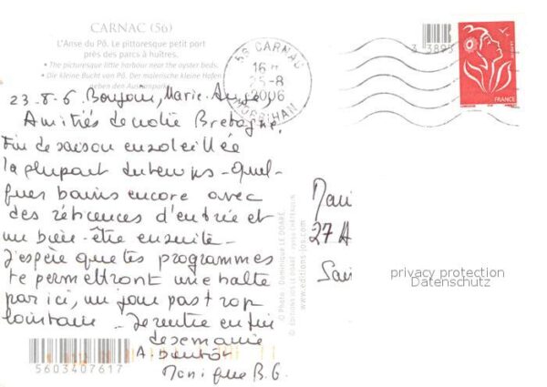 Carnac 56 Anse du Po Le pittoresque petit port pr – Bild 2