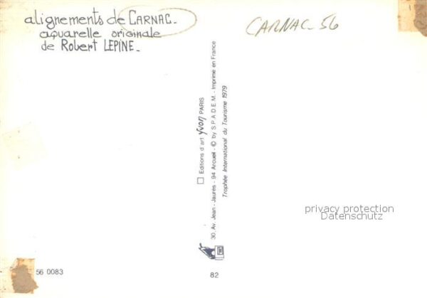 Carnac 56 Aquarelle originale – Bild 2