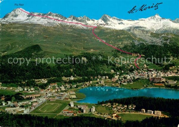 St Moritz Dorf GR Fliegeraufnahme