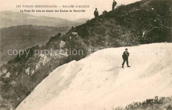 Ballon d Alsace La neige fin Juin au-dessus des Roches