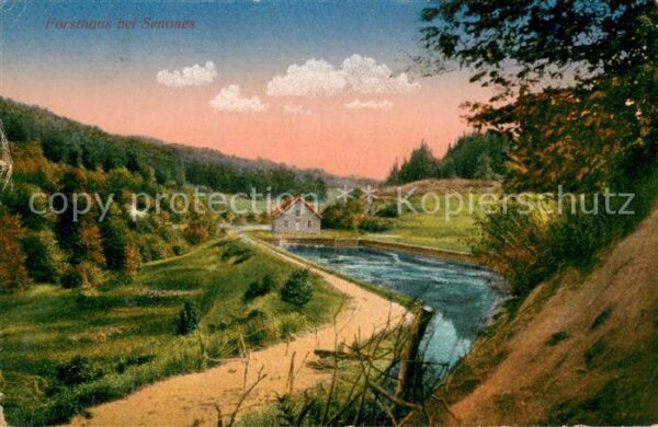 Senones Vosges Panorama mit Forsthaus