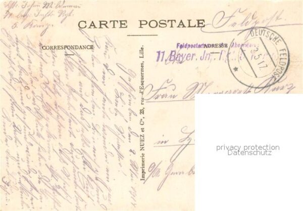 Lille Nord Vue Generale de la Grande Place Litho – Bild 2