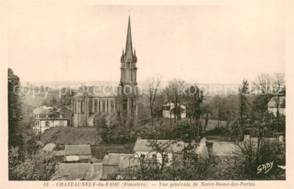 Chateauneuf-du-Faou Vue Generale de Notre Dame des Portes