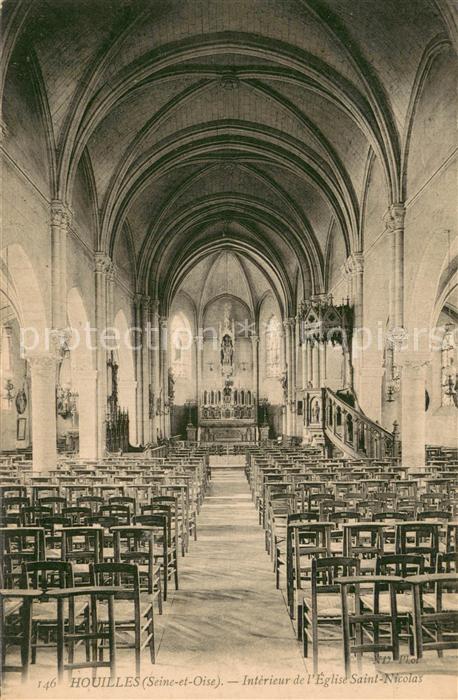 Houilles Intérieur de l Eglise Saint Nicolas