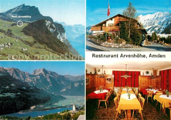 Amden SG Restaurant Arvenhöhe Panorama Walensee