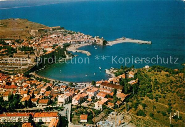 Collioure La Côte Vermeille vue aérienne