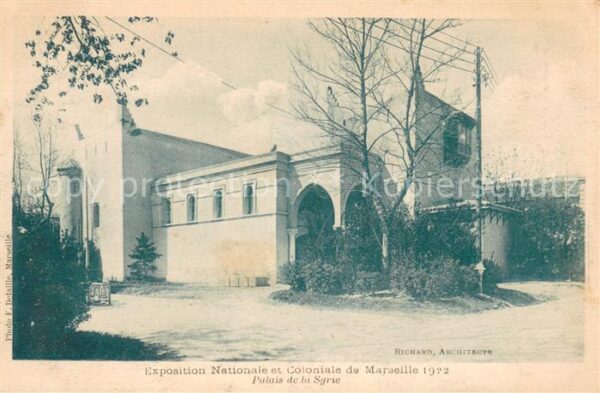 Exposition Coloniale Marseille 1922  Palais de la Syrie