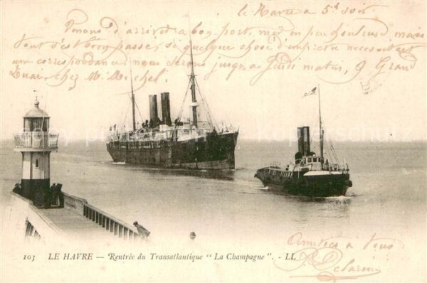 Le Havre L.L.103 Rentree du Transatlantique