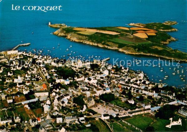 Le Conquet Stadtmitte Hafen und Kermorvan Halbinse