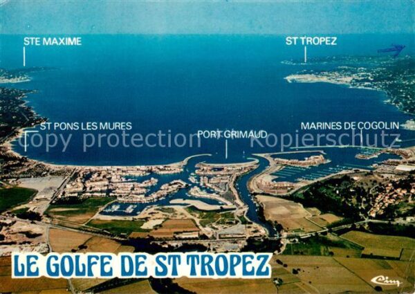 Saint Tropez Var Vue aerienne Port Grimaud St Pons les M