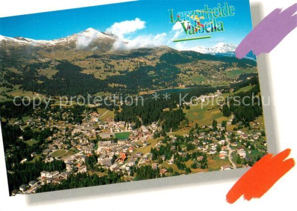 Lenzerheide GR Fliegeraufnahme mit Heidsee und Valbell