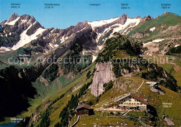 Schwaegalp AR Fliegeraufnahme mit Ebenalp Schäfler Se