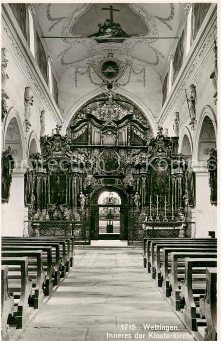 Wettingen AG Inneres der Klosterkirche Bromsilber