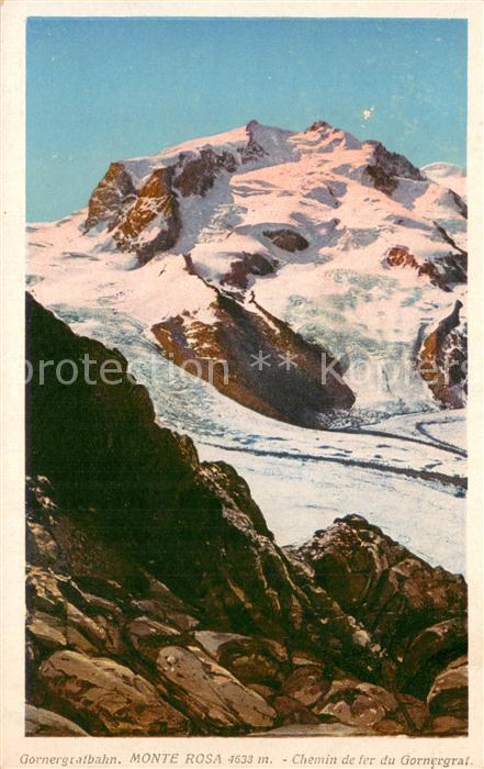 Zermatt VS Gornergratbahn Monte Rosa Gletscher Wal
