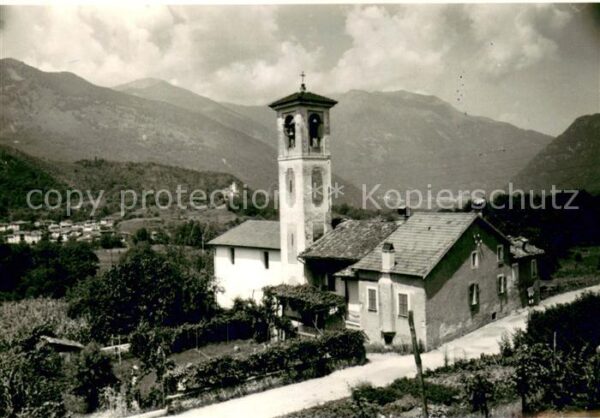 Lugano TI Motiv mit Kirche Alpen