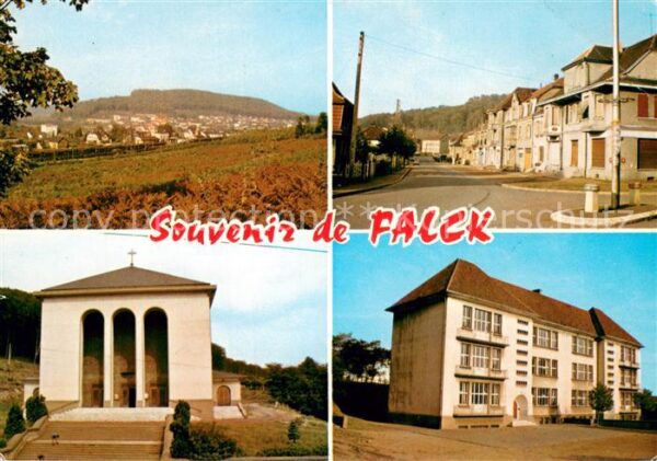 Falck Vue Generale Rue de la Gare Eglise Chri