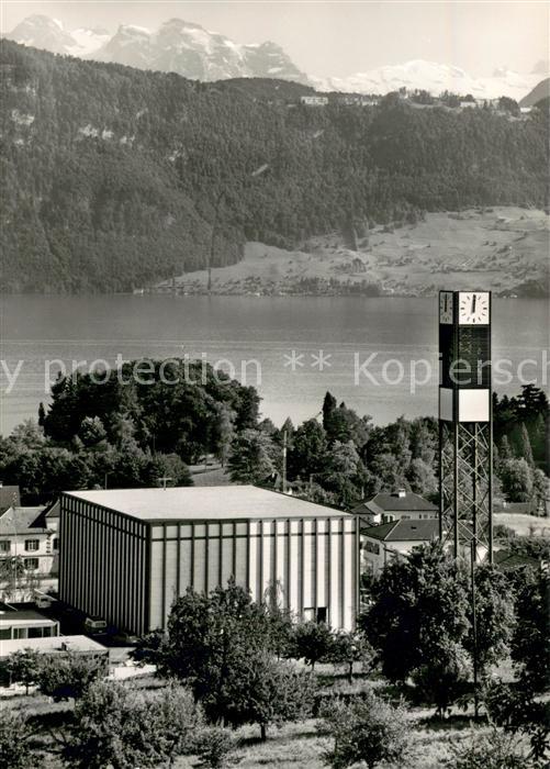 Meggen Piuskirche Vierwaldstättersee Alpen