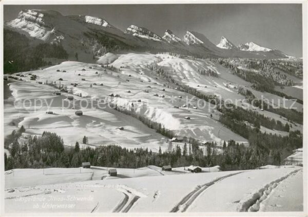 Unterwasser Toggenburg Winterlandschaft mit Churfirsten Appenz
