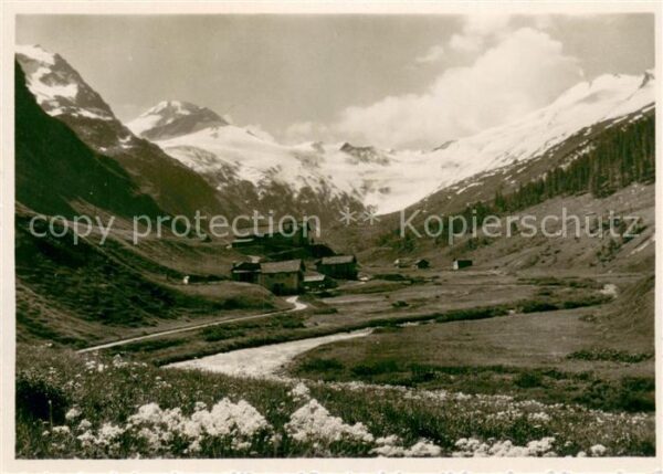 Fextal GR Landschaftspanorama im Frühling Alpen