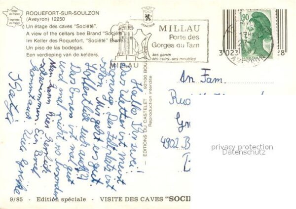 Roquefort-sur-Soulzon Im Keller des Roquefort Société Bierre – Bild 2