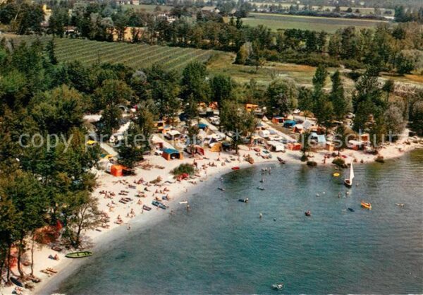Ascona TI Camping Segnale Fliegeraufnahme