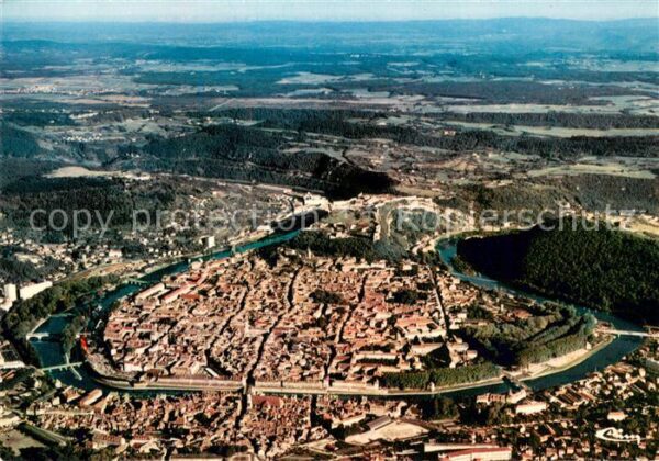 Besancon Doubs La boucle du Doubs vue aérienne