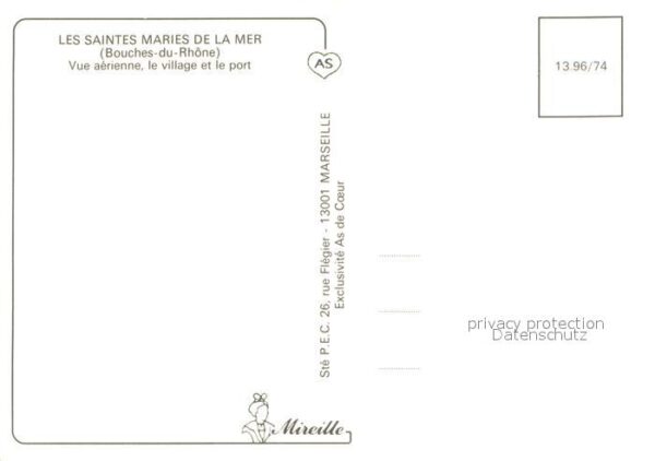 Les Saintes-Maries-de-la-Mer Le village et le port vue aérienne – Bild 2