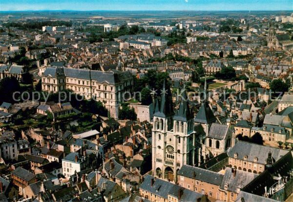 Blois 41 Eglise Saint Nicolas Chateau vue aérien