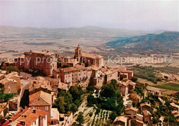 Gordes Vue aérienne en arrière plan Vallee de