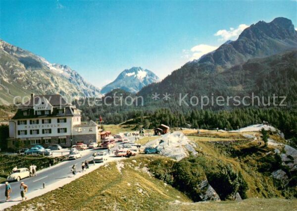 Maloja GR Hotel Maloja Kulm mit Pizzo dei Rossi u