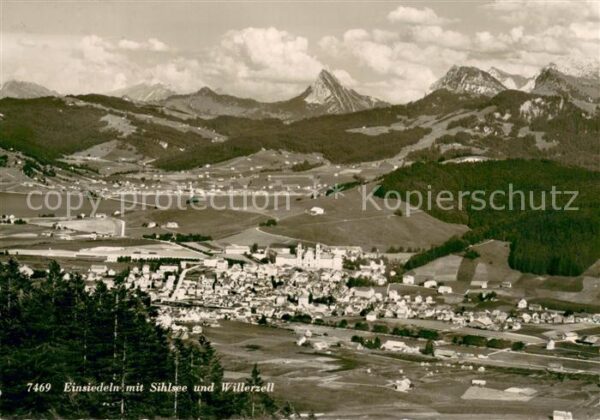 Einsiedeln SZ mit Sihlsee und Willerzell