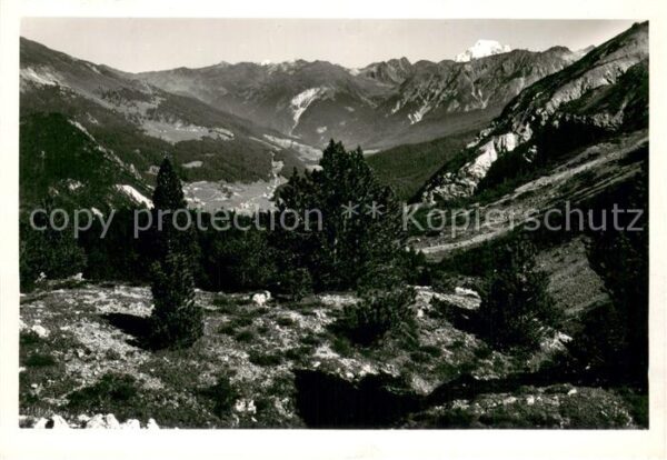 Tschierf Tschierv GR Blick von Süsom Gyvé Ofenbergpasshöhe i